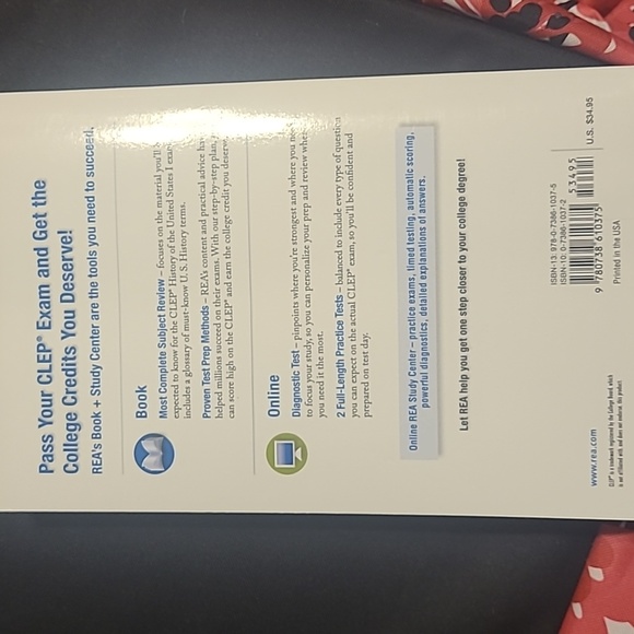 History CLEP Colonization to 1877 Book - Picture 2 of 2